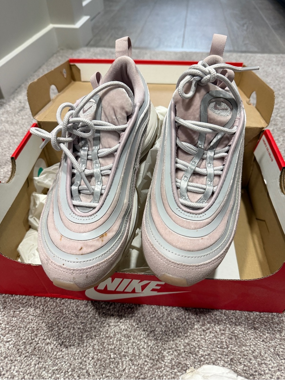 Nike Pink and Gray Athletic Sneakers